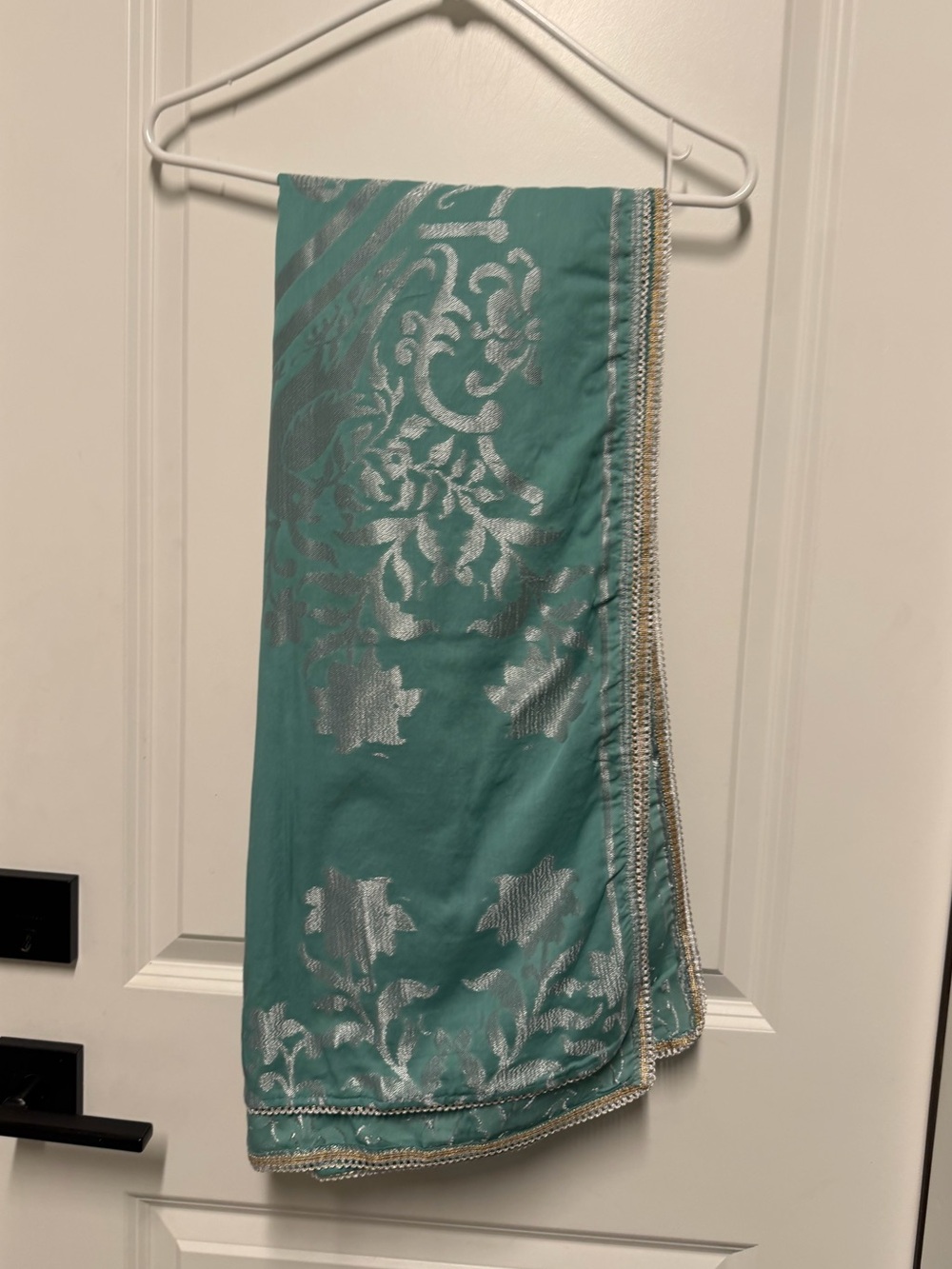 Sage Green & White Embroidered Pakistani 3 Piece Suit - Picture 7 of 8